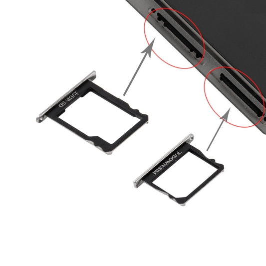 For Huawei P8 SIM Card Tray and Micro SD Card Tray(Black) - Card Socket by buy2fix | Online Shopping UK | buy2fix