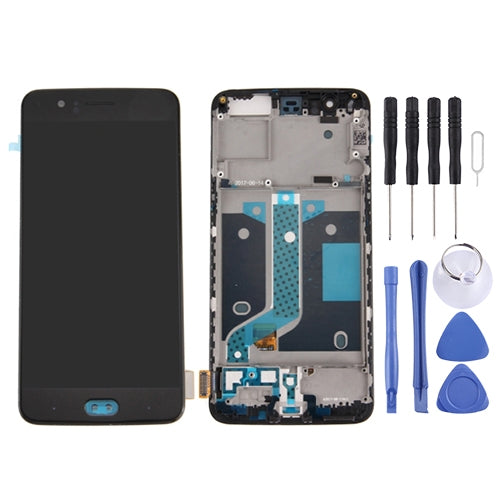For OnePlus 5  Digitizer Full Assembly with Frame OEM LCD Screen (Black) - LCD Screen by buy2fix | Online Shopping UK | buy2fix