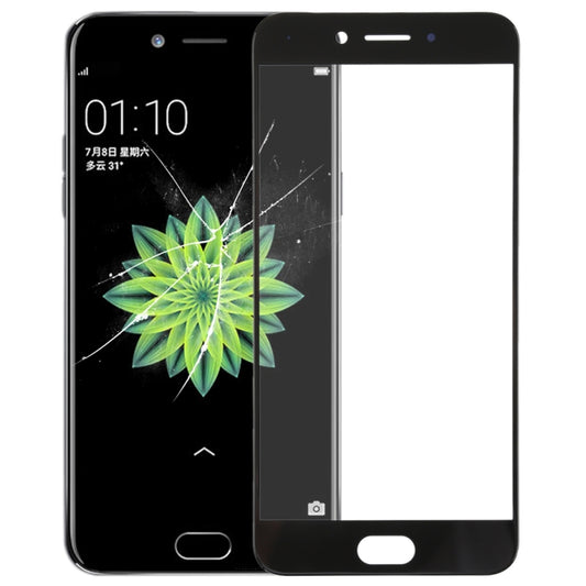 For OPPO A77 / A77T Front Screen Outer Glass Lens (Black) - Outer Glass Lens by buy2fix | Online Shopping UK | buy2fix