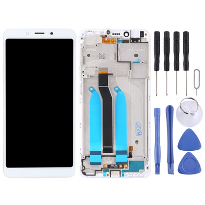 TFT LCD Screen for Xiaomi Redmi 6A / Redmi 6 Digitizer Full Assembly with Frame(White) - LCD Screen by buy2fix | Online Shopping UK | buy2fix