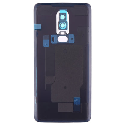 For OnePlus 6 Frosted Battery Back Cover with Camera Lens (Black) - Back Cover by buy2fix | Online Shopping UK | buy2fix