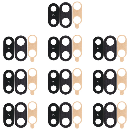 For Huawei Nova 3 10pcs Back Camera Bezel with Lens Cover & Adhesive (Black) - Camera by buy2fix | Online Shopping UK | buy2fix