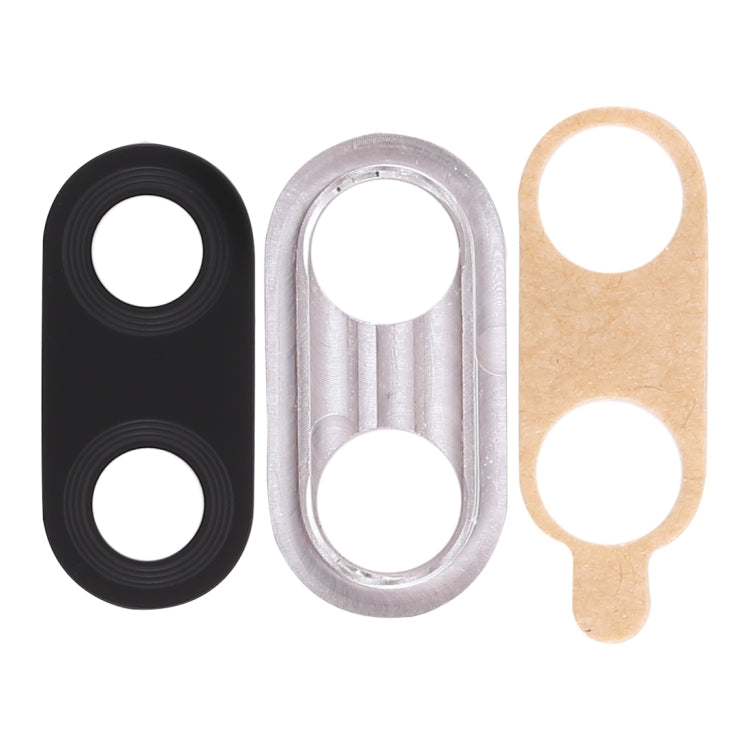 For Huawei Nova 3  10pcs Back Camera Bezel with Lens Cover & Adhesive (Silver) - Camera Series by buy2fix | Online Shopping UK | buy2fix