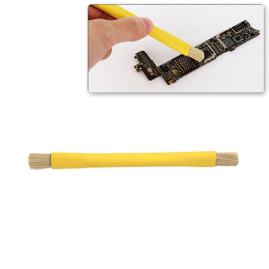 Kaisi BGA Repairing Hard Brush Double-head Brush Anti-static Pig Hair Brush(Yellow) - Others by Kaisi | Online Shopping UK | buy2fix