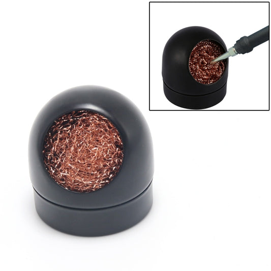 Kaisi Soldering Iron Nozzle Cleaning Ball Pure Copper Removing Tin Ball Seat(Black) by buy2fix