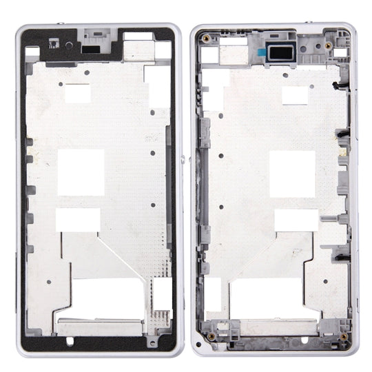 Cadre de cadre LCD du boîtier avant pour Sony Xperia Z1 Compact / Mini (blanc)