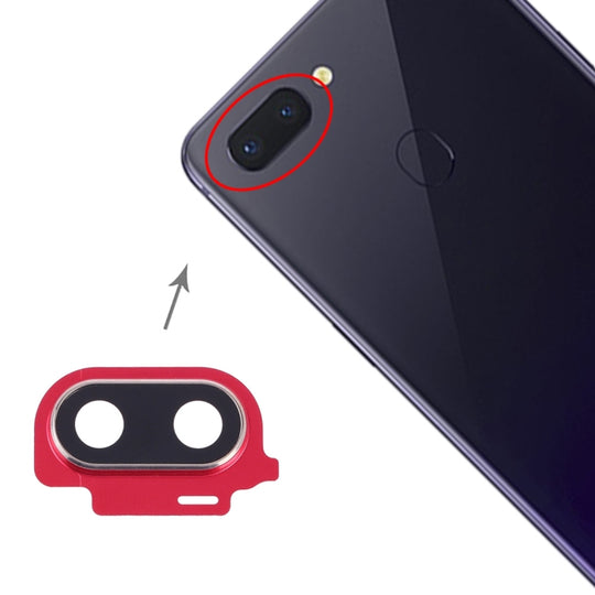 Couvercle d'objectif de caméra pour OPPO R15 (rouge)