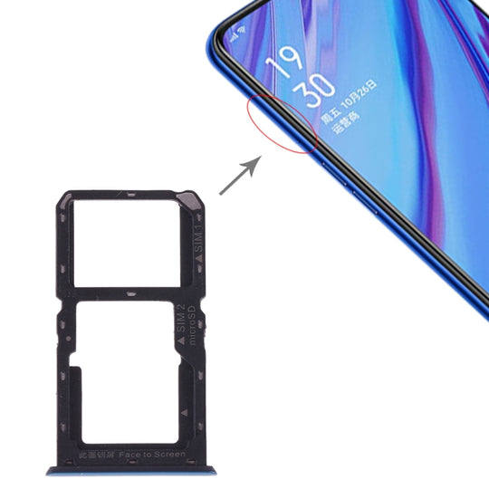 Plateau de carte SIM + carte SIM / carte Micro SD pour OPPO A9 (vert)