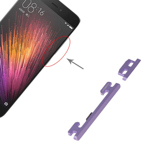 Power Button and Volume Control Button for Xiaomi Mi 5(Purple) - Home key & Side Key by buy2fix | Online Shopping UK | buy2fix