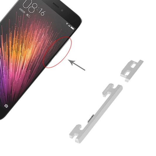 Power Button and Volume Control Button for Xiaomi Mi 5(Silver) - Home key & Side Key by buy2fix | Online Shopping UK | buy2fix