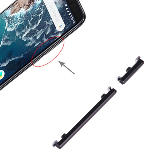 Power Button and Volume Control Button for Xiaomi Mi 6X / A2(Black) - Home key & Side Key by buy2fix | Online Shopping UK | buy2fix
