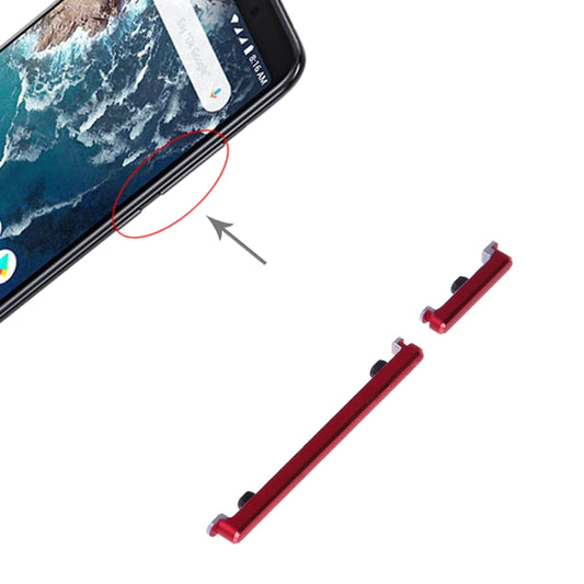Power Button and Volume Control Button for Xiaomi Mi 6X / A2(Red) - Home key & Side Key by buy2fix | Online Shopping UK | buy2fix