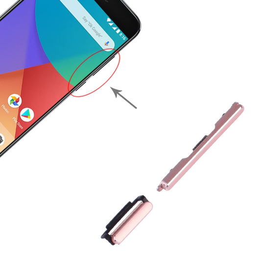 Power Button and Volume Control Button for Xiaomi Mi 5X / A1(Pink) - Home key & Side Key by buy2fix | Online Shopping UK | buy2fix