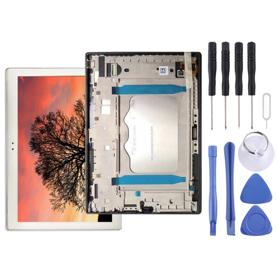 LCD-Bildschirm und Digitizer-Vollmontage mit Rahmen für Lenovo TAB4 Plus TB-X704 / TB-X704L (Weiß)