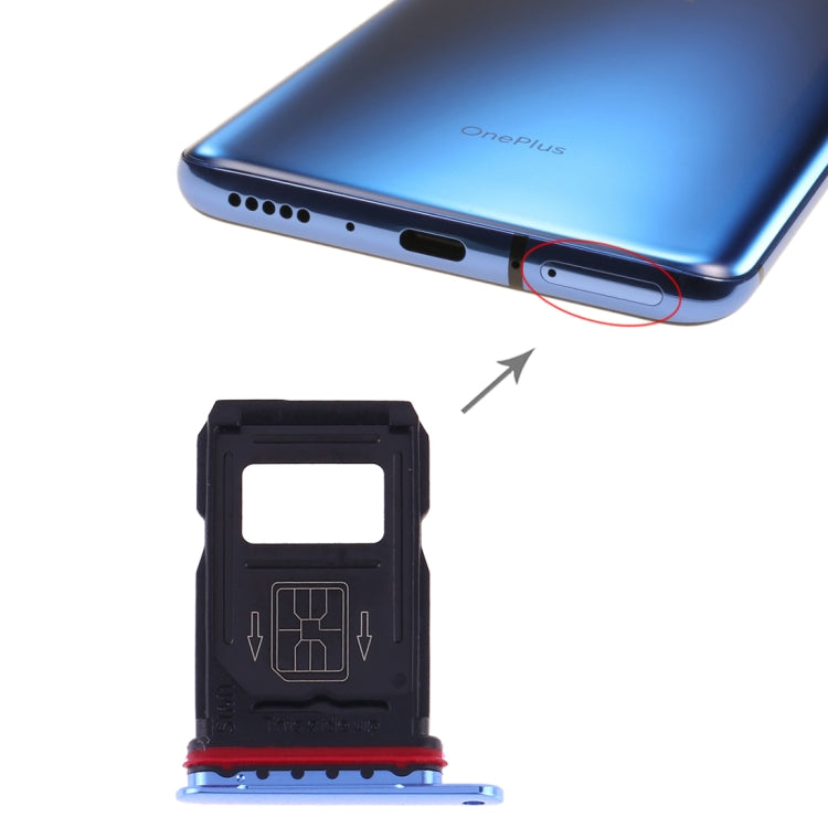 For OnePlus 7 Pro SIM Card Tray + SIM Card Tray (Blue) - Card Tray by buy2fix | Online Shopping UK | buy2fix