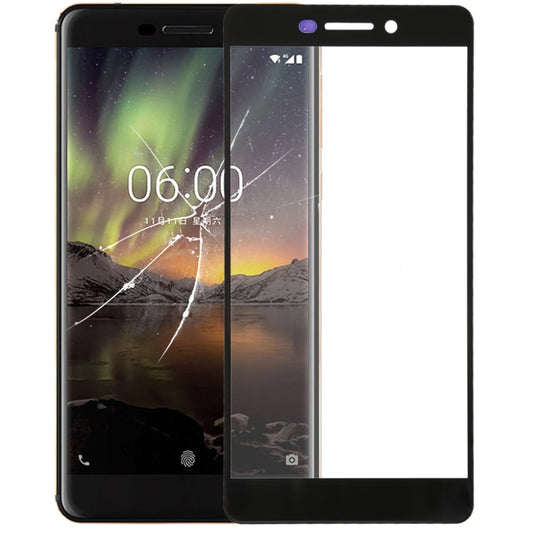 Front Screen Outer Glass Lens for Nokia 6 2018 / 6.1 SCTA-1043 TA-1045 TA-1050 TA-1054 TA-1068(Black) - Outer Glass Lens by buy2fix | Online Shopping UK | buy2fix