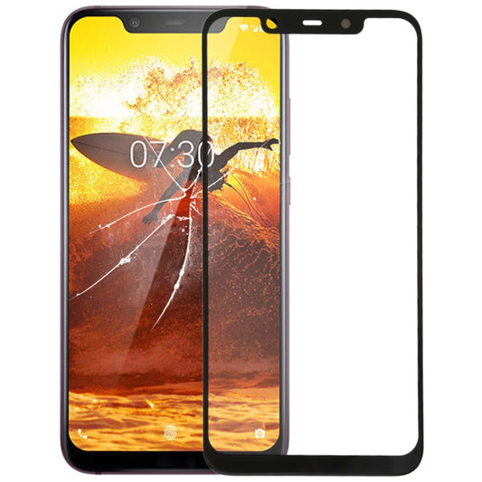 Front Screen Outer Glass Lens for Nokia X7 / 8.1 / 7.1 Plus TA-1131(Black) - Outer Glass Lens by buy2fix | Online Shopping UK | buy2fix
