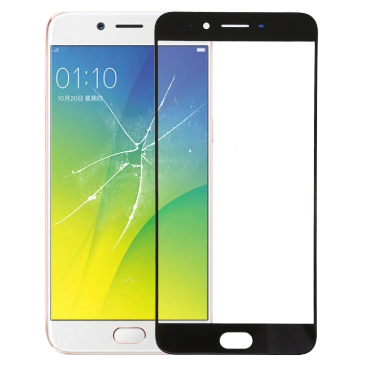 For OPPO R9s Plus Front Screen Outer Glass Lens (Black) - Outer Glass Lens by buy2fix | Online Shopping UK | buy2fix