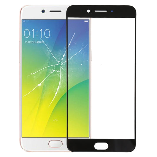 For OPPO R9s Plus Front Screen Outer Glass Lens (Black) - Outer Glass Lens by buy2fix | Online Shopping UK | buy2fix