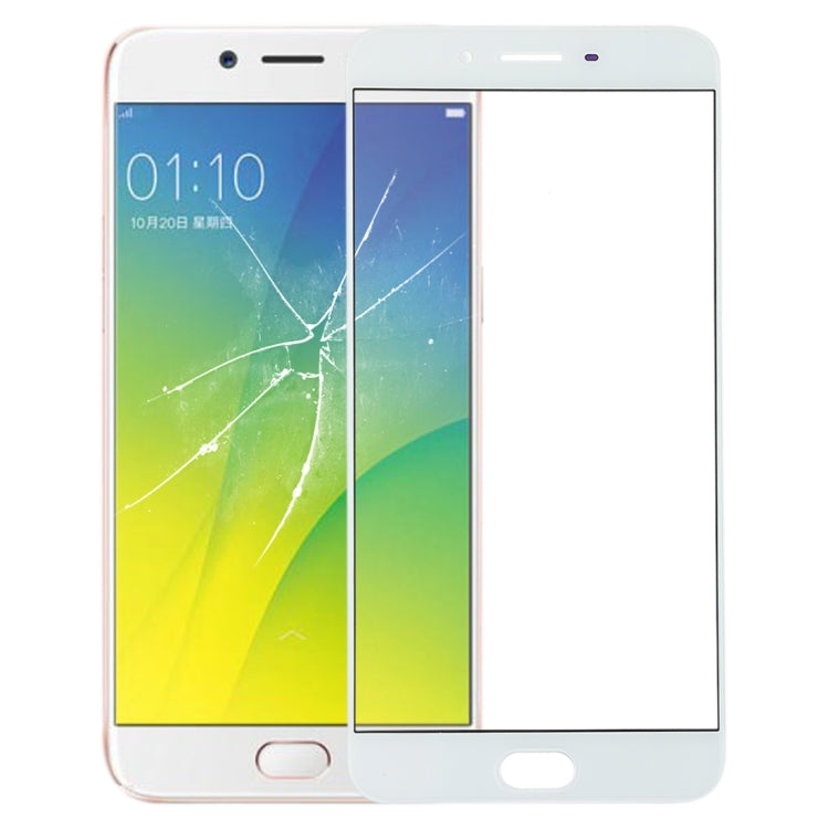 For OPPO R9s Plus Front Screen Outer Glass Lens (White) - Outer Glass Lens by buy2fix | Online Shopping UK | buy2fix