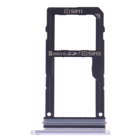 SIM Card Tray + SIM Card Tray / Micro SD Card Tray for LG V30 VS996 LS998U H933 LS998U (Silver) - For LG by buy2fix | Online Shopping UK | buy2fix
