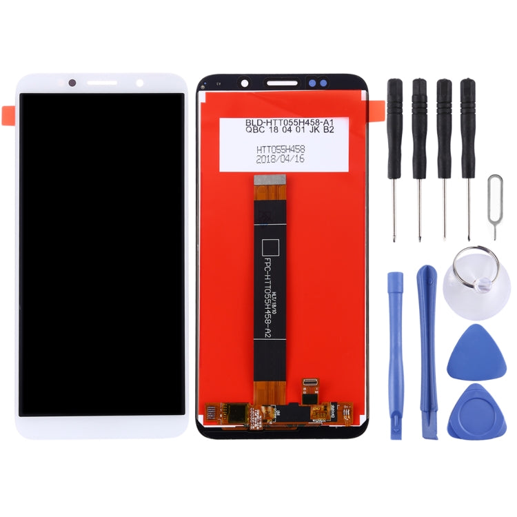 OEM LCD Screen for Huawei Y5 Prime (2018) with Digitizer Full Assembly (White) - LCD Screen by buy2fix | Online Shopping UK | buy2fix
