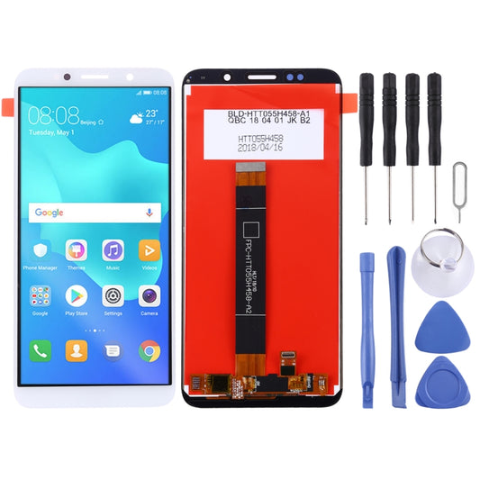OEM LCD Screen for Huawei Y5 Prime (2018) with Digitizer Full Assembly (White) - LCD Screen by buy2fix | Online Shopping UK | buy2fix