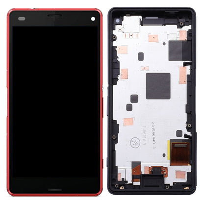 OEM LCD Screen for Sony Xperia Z3 Mini Compact Digitizer Full Assembly with Frame(Red) by buy2fix