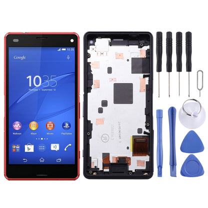 OEM LCD Screen for Sony Xperia Z3 Mini Compact Digitizer Full Assembly with Frame(Red) by buy2fix