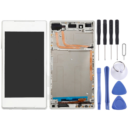 OEM LCD Screen for Sony Xperia Z5 Digitizer Full Assembly with Frame(White) - LCD Screen by buy2fix | Online Shopping UK | buy2fix