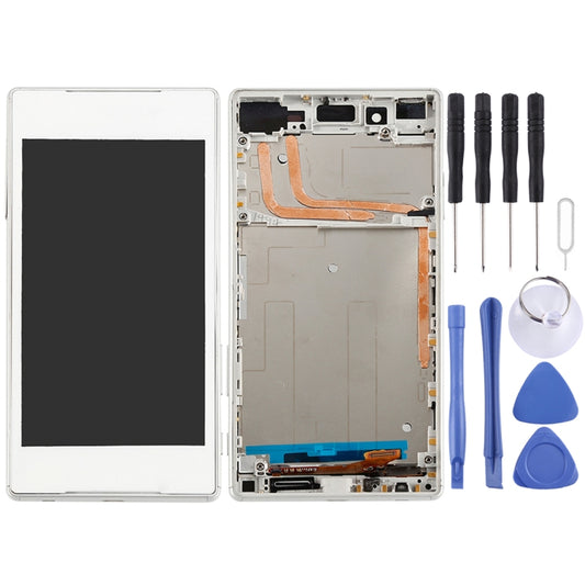 OEM LCD Screen for Sony Xperia Z5 Digitizer Full Assembly with Frame(White) - LCD Screen by buy2fix | Online Shopping UK | buy2fix