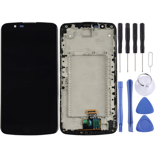 TFT LCD Screen for LG K10 Digitizer Full Assembly with Frame (Black) - For LG by buy2fix | Online Shopping UK | buy2fix