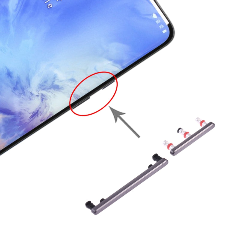 For OnePlus 7 Pro Power Button and Volume Control Button (Grey) - Home key & Side Key by buy2fix | Online Shopping UK | buy2fix