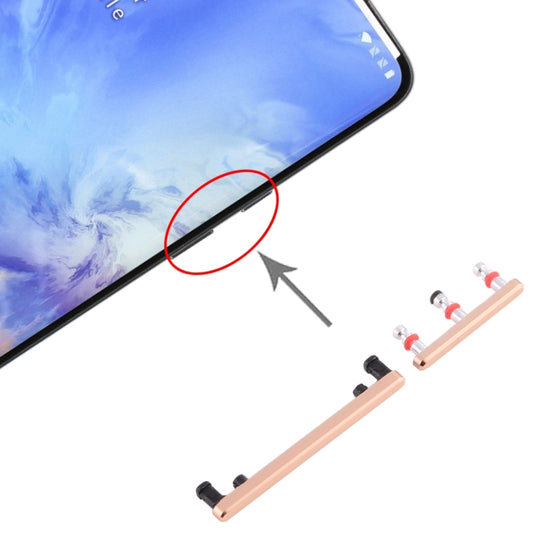 For OnePlus 7 Pro Power Button and Volume Control Button (Gold) - Home key & Side Key by buy2fix | Online Shopping UK | buy2fix