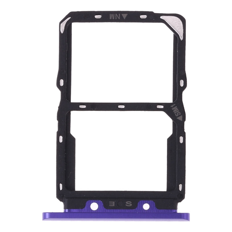 SIM Card Tray + NM Card Tray for Huawei Nova 5(Purple) by buy2fix