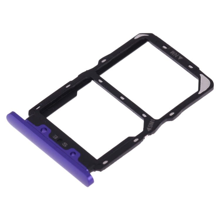 SIM Card Tray + NM Card Tray for Huawei Nova 5(Purple) by buy2fix