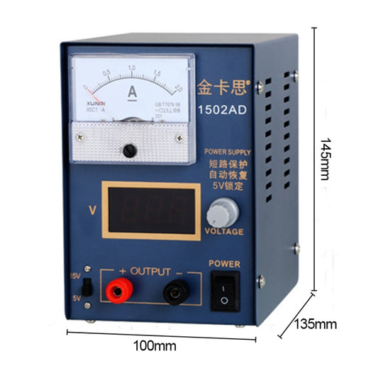 Kaisi KS-1502AD 15V 2A DC Power Supply Voltage Regulator Stabilizer Ammeter Adjustable Power Supply Repair Tools , EU Plug - Power Supply by Kaisi | Online Shopping UK | buy2fix