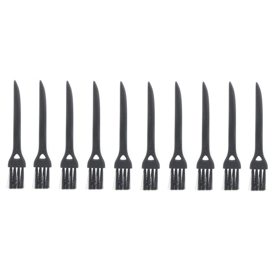 10 Stück JIAFA P8842 Reinigungsbürste mit flachem Kopf und schrillem Schwanz, Länge: 8,5 cm (schwarz)