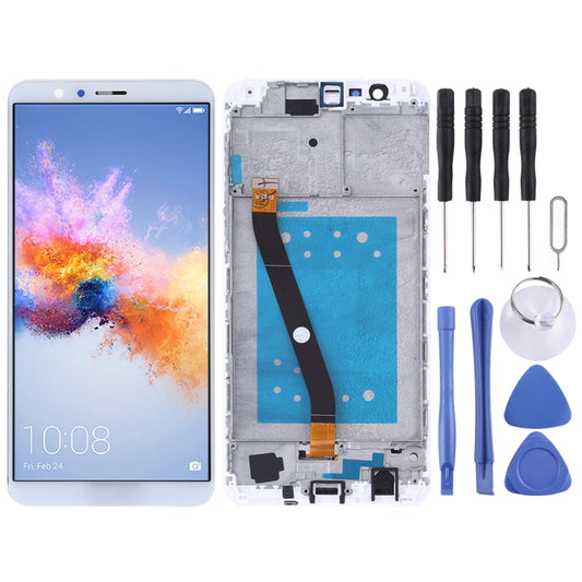 OEM LCD Screen for Huawei Honor 7X Digitizer Full Assembly with Frame (White) - LCD Screen by buy2fix | Online Shopping UK | buy2fix