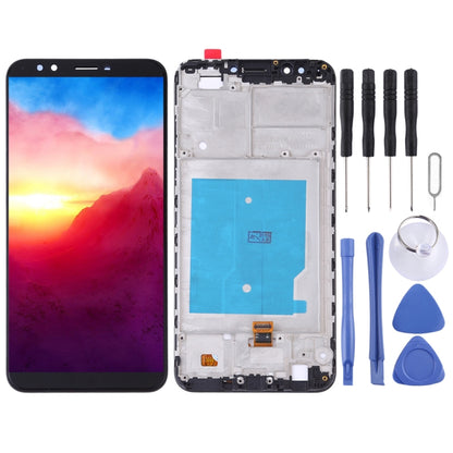 OEM LCD Screen for Huawei Y7 (2018) Digitizer Full Assembly with Frame (Black) by buy2fix