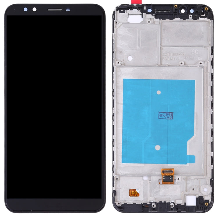 OEM LCD Screen for Huawei Y7 (2018) Digitizer Full Assembly with Frame (Black) by buy2fix