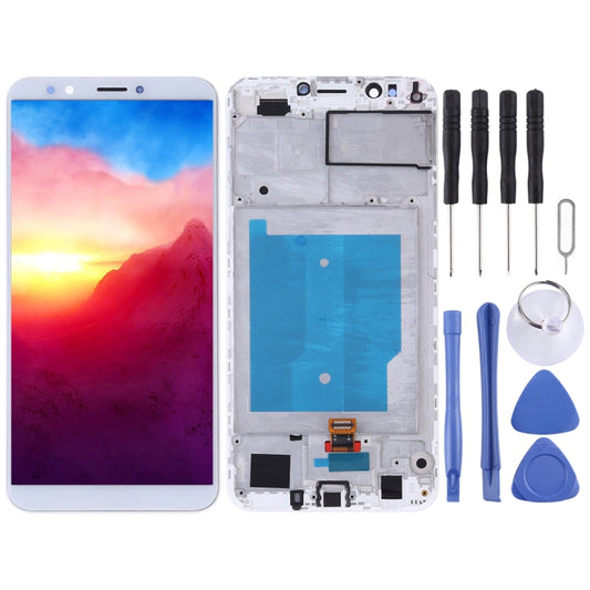 OEM LCD Screen for Huawei Y7 (2018) Digitizer Full Assembly with Frame (White) - LCD Screen by buy2fix | Online Shopping UK | buy2fix