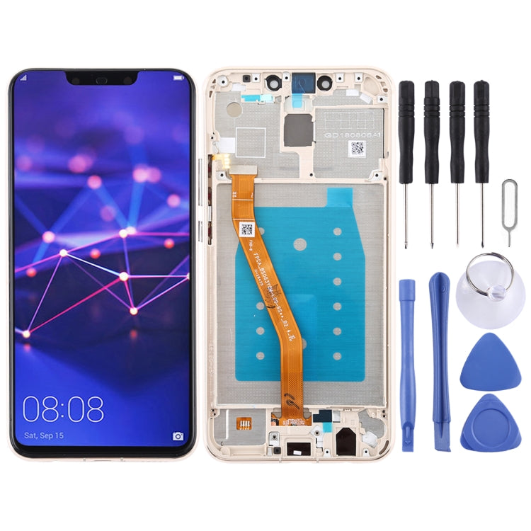 OEM LCD Screen for Huawei Mate 20 Lite / Maimang 7 Digitizer Full Assembly with Frame (Gold) by buy2fix