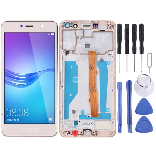 OEM LCD Screen for Huawei Y5 (2017) Digitizer Full Assembly with Frame (Gold) - LCD Screen by buy2fix | Online Shopping UK | buy2fix