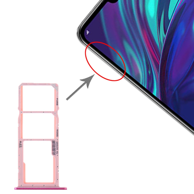 SIM Card Tray + SIM Card Tray + Micro SD Card Tray for Huawei Y7 (2019) / Y7 Pro (2019) / Y7 Prime (2019) (Purple) - Card Socket by buy2fix | Online Shopping UK | buy2fix