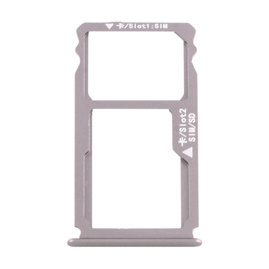 For Huawei Mate S Nano SIM Card Tray + Nano SIM / Micro SD Card Tray (Grey) - Card Socket by buy2fix | Online Shopping UK | buy2fix