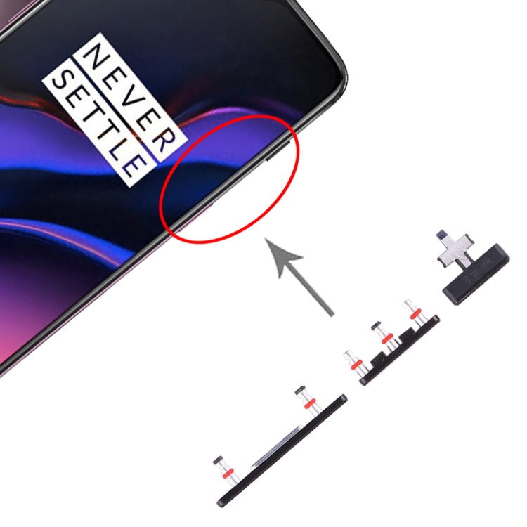 For OnePlus 6T Side Keys (Black) - Home key & Side Key by buy2fix | Online Shopping UK | buy2fix