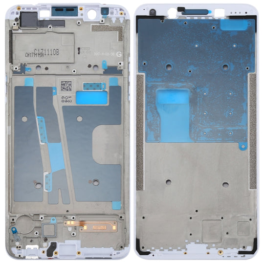 Pour boîtier avant OPPO A73 / F5, plaque de cadre LCD (blanc)