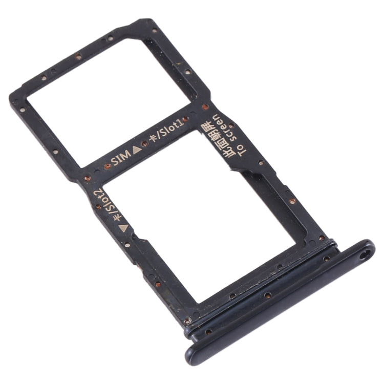 SIM Card Tray + SIM Card Tray / Micro SD Card Tray for Huawei Honor 9X / Honor 9X Pro(Black) by buy2fix