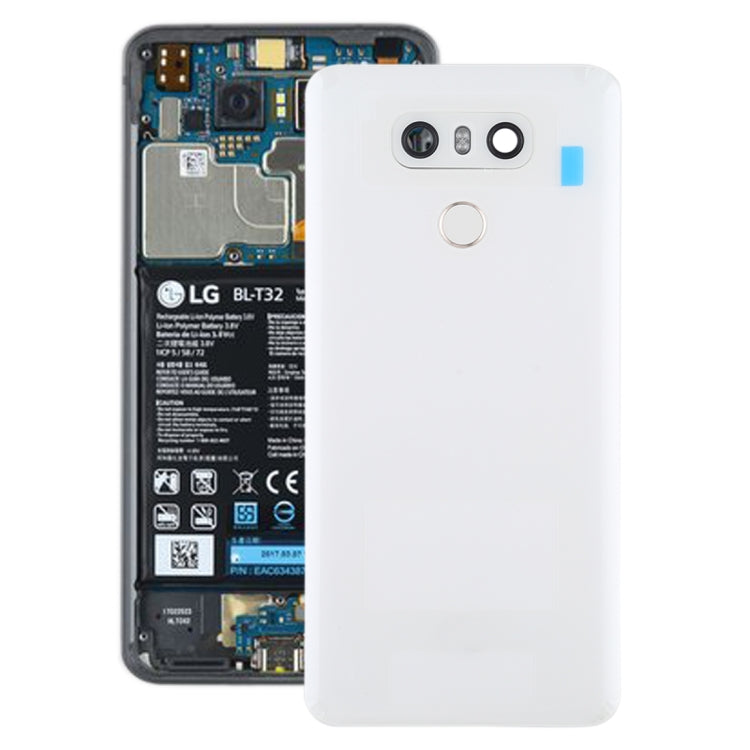 Battery Back Cover with Camera Lens & Fingerprint Sensor for LG G6 / H870 / H870DS / H872 / LS993 / VS998 / US997(White) - For LG by buy2fix | Online Shopping UK | buy2fix